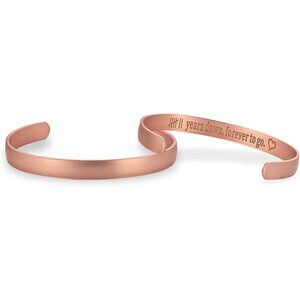 7th Anniversary Copper Bracelets for Couples - Adjustable Handcrafted Copper Jew